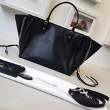 Understated Premium PU Leather Handbag - Statement Silhouette | Women's Statement Accessory #972 - back view (image 4) of designer-inspired handbag