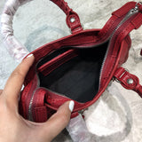 Sophisticated Faux Leather Handbag - Sleek Minimalist Lines | Women's Everyday Carry Handbag #703 - alternate angle view (image 8) of designer-inspired handbag
