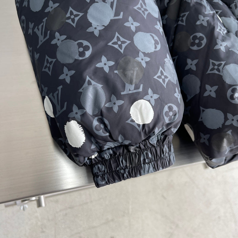Back view of Louis Vuitton luxury clothing with logo-detail design