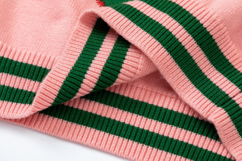 Side profile of Gucci luxury clothing with logo-detail design