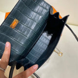 Side view of smart structured handbag
