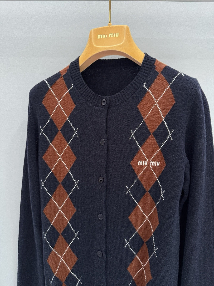 Sweaters? Miu M Cardigan Luxury Designer Knit Sweater