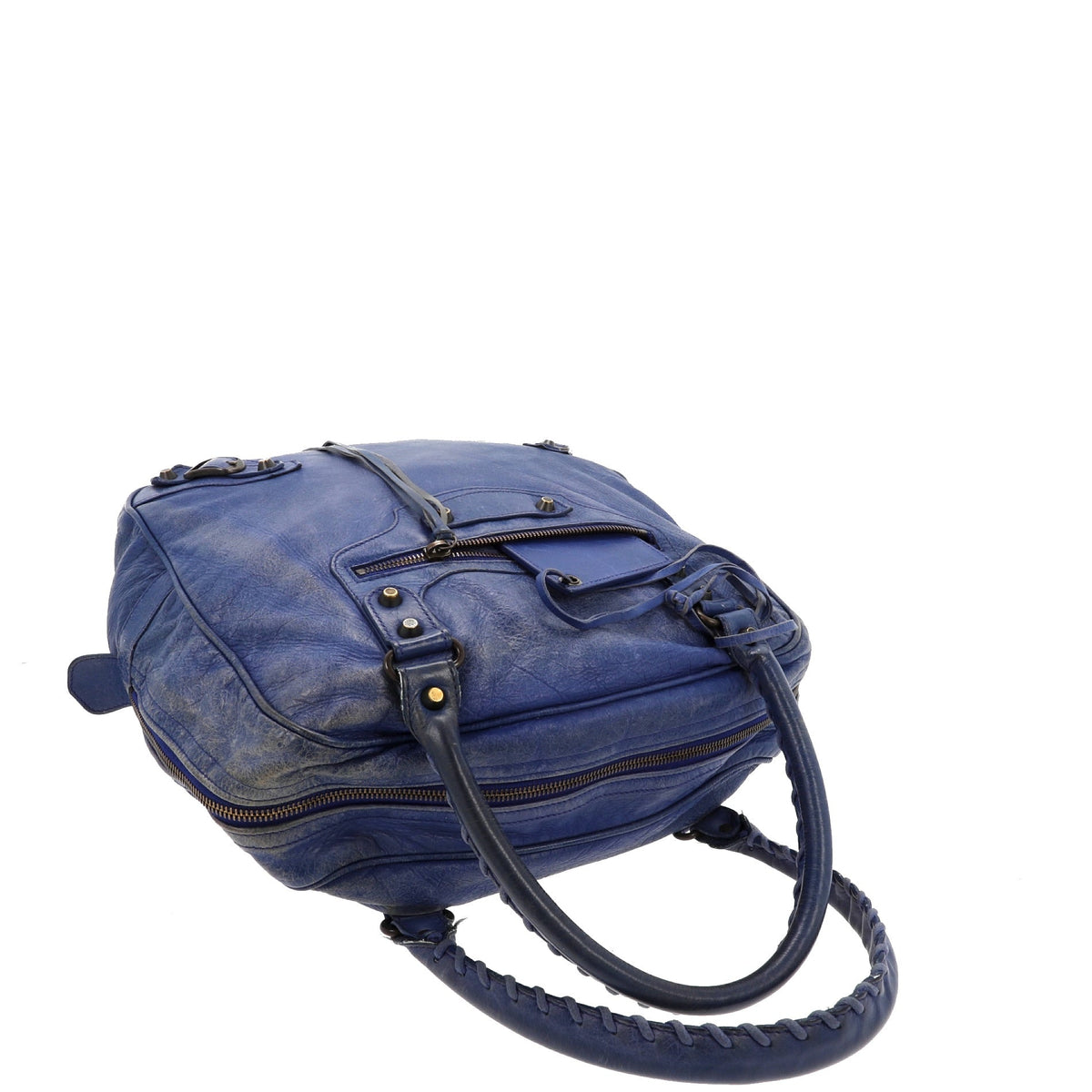 Balenciaga The Street Handbag in Blue Leather | Designer Luxury Handbag