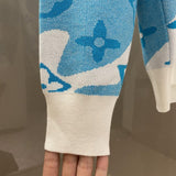 Close-up detail shot of Louis Vuitton luxury clothing with contemporary cut