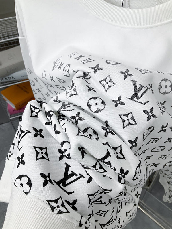 Front view of Louis Vuitton luxury clothing with everyday silhouette