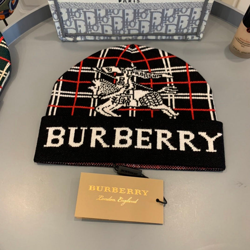 Close-up detail view of Burberry unisex cap
