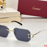 Close-up detail view of Cartier unisex sunglasses
