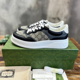 Gucci Fashion sneakers in stone beige bold athletic profile front view