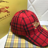 Angled view of Burberry unisex cap