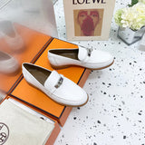 Hermès Beige Espadrille Wedge Sandals - Sole Detail View
