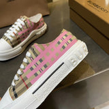 Burberry White Low-Top Sneakers - Side Profile View