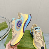 Gucci stone beige luxury sneakers view 5 classic court silhouette