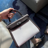  Timeless satchel carried on shoulder