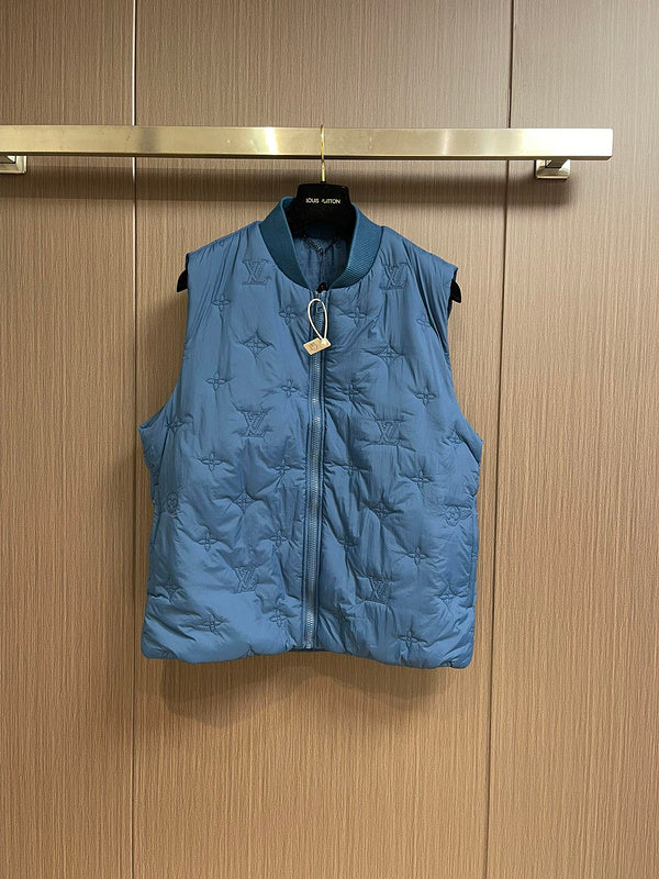 Back view of Louis Vuitton luxury clothing with logo-detail design