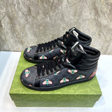 Gucci two-tone luxury sneakers view 8 signature lace-up style