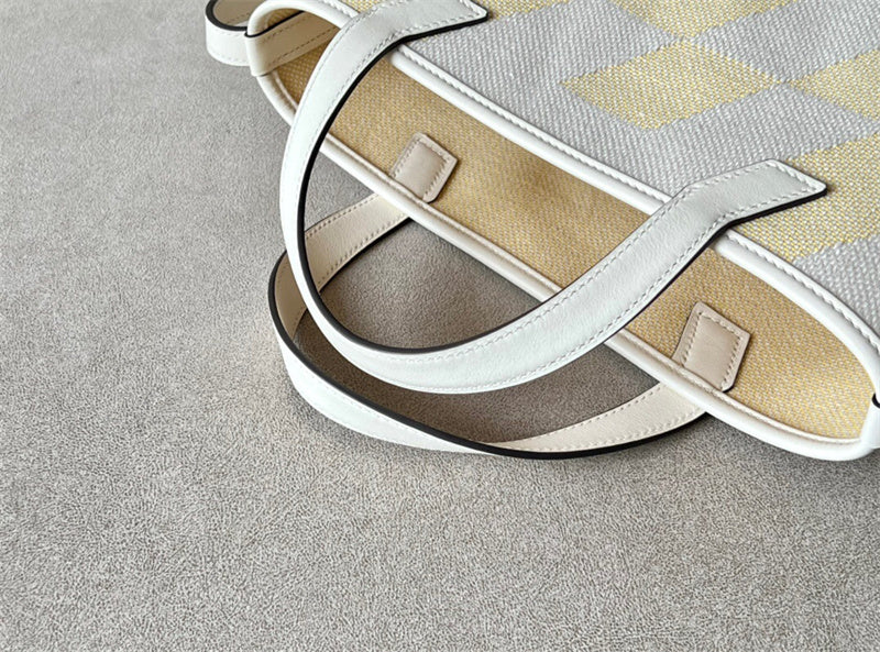 Side view of elegant structured handbag
