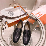 Hermes shoes Style 261 - full pair display (alternate angle)