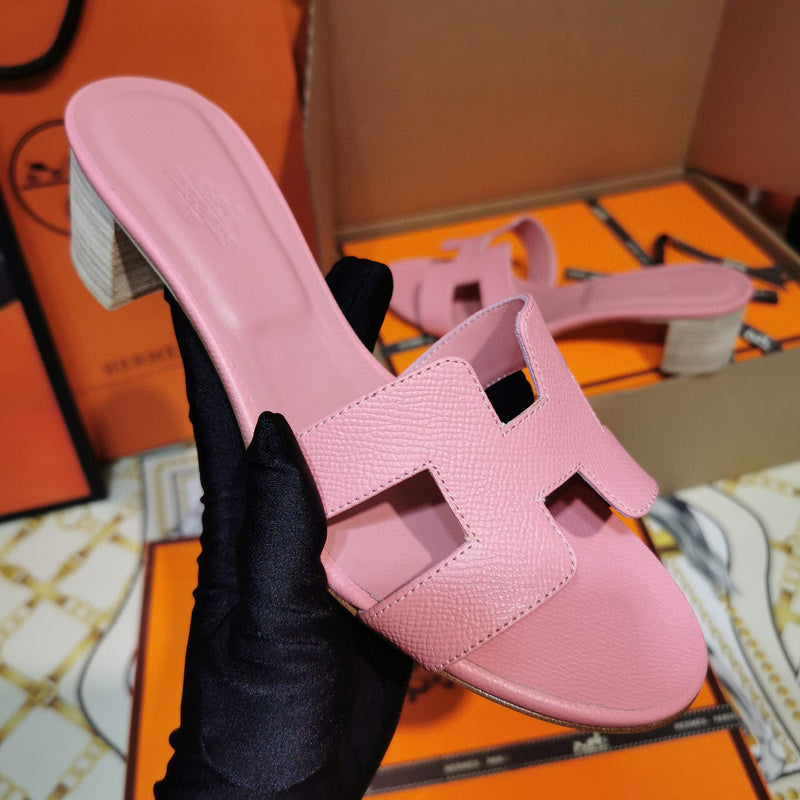 Hermes sandals Style 012 - front view, classic monogram styling