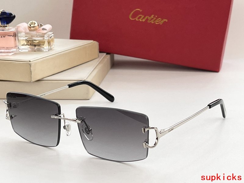 Angled view of Cartier unisex sunglasses