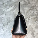 Sleek Vegan Leather Handbag - Signature Hardware Accents | Women's Fashion Handbag #860 - back view (image 4) of designer-inspired handbag