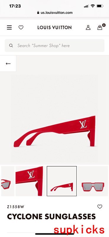 Front view of Louis Vuitton unisex sunglasses