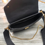 Side profile of premium chic women's handbag – women's luxury accessory