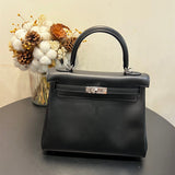 Sophisticated bag shown from front angle