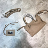 Statement Premium PU Leather Handbag - Versatile Everyday Design | Women's Designer-Inspired Purse #691 - close-up detail shot (image 3) of designer-inspired handbag