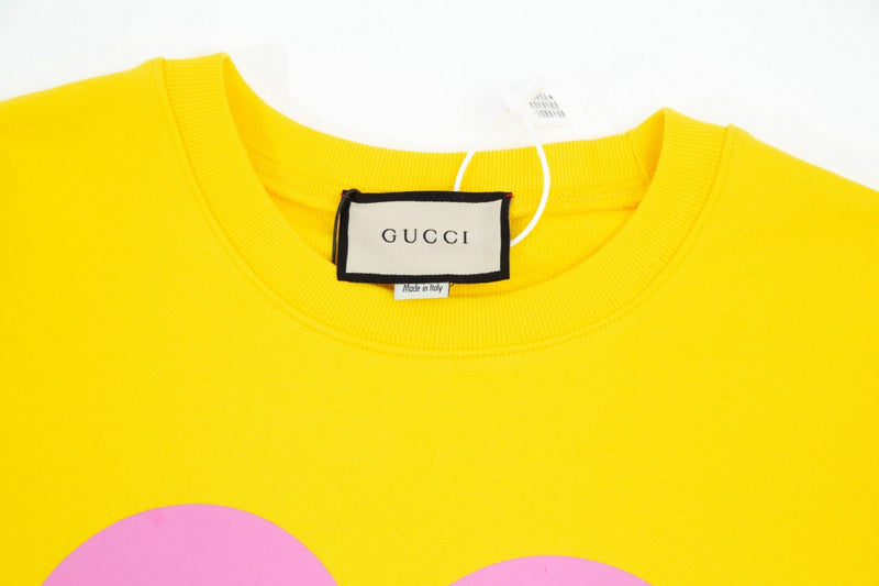 Close-up detail shot of Gucci luxury clothing with contemporary cut