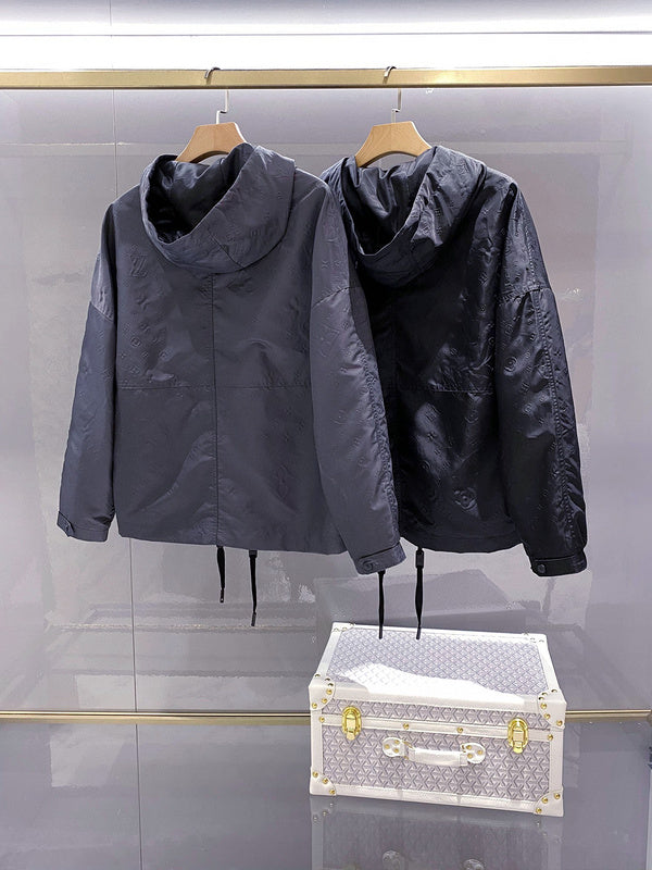 Side profile of Louis Vuitton luxury clothing with relaxed-fit cut