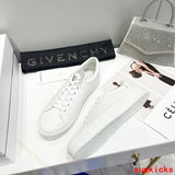 Givenchy White Loafer Flats - Angled View