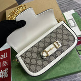 Side view of balanced structured handbag