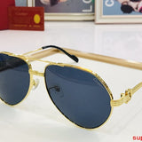 Close-up detail view of Cartier unisex sunglasses