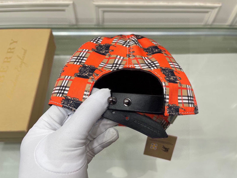 Close-up detail view of Burberry unisex cap