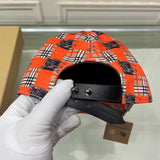 Close-up detail view of Burberry unisex cap