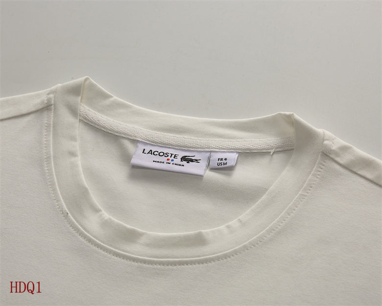 Close-up detail shot of Lacoste luxury clothing with tailored silhouette