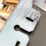 Close-up detail of statement bag design