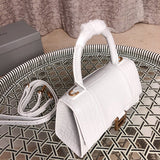 Top view of structured signature women's handbag – women's premium purse