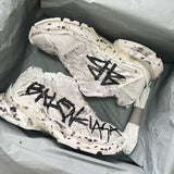 Balenciaga Grey Combat Boots - Heel Detail View
