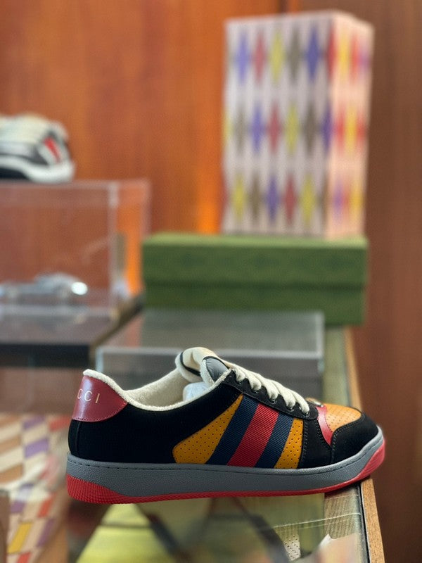 Gucci crisp white luxury sneakers view 4 heritage-inspired look