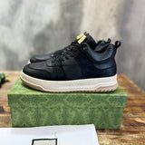 Gucci tonal black luxury sneakers view 11 padded collar comfort