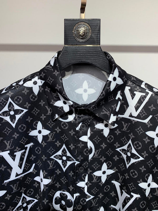 Close-up detail shot of Louis Vuitton cotton t-shirt with tailored silhouette