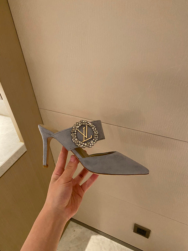 Louis Vuitton shoes Style 273 - front view, statement logo accent