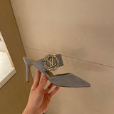 Louis Vuitton Burgundy Slingback Heels - Front View