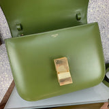 Back view of structured refined women's handbag – women's luxury accessory