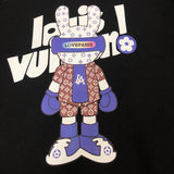 Flat lay presentation of Louis Vuitton luxury clothing with relaxed-fit cut