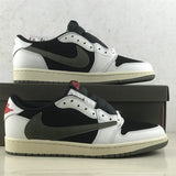 Nike Designer sneakers in muted earth tones low-top design front view