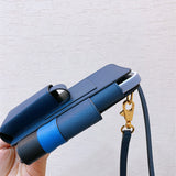 Side view of balanced structured handbag