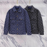 Back view of Louis Vuitton luxury clothing with logo-detail design