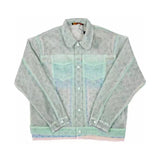 Front view of Louis Vuitton luxury clothing with signature branding